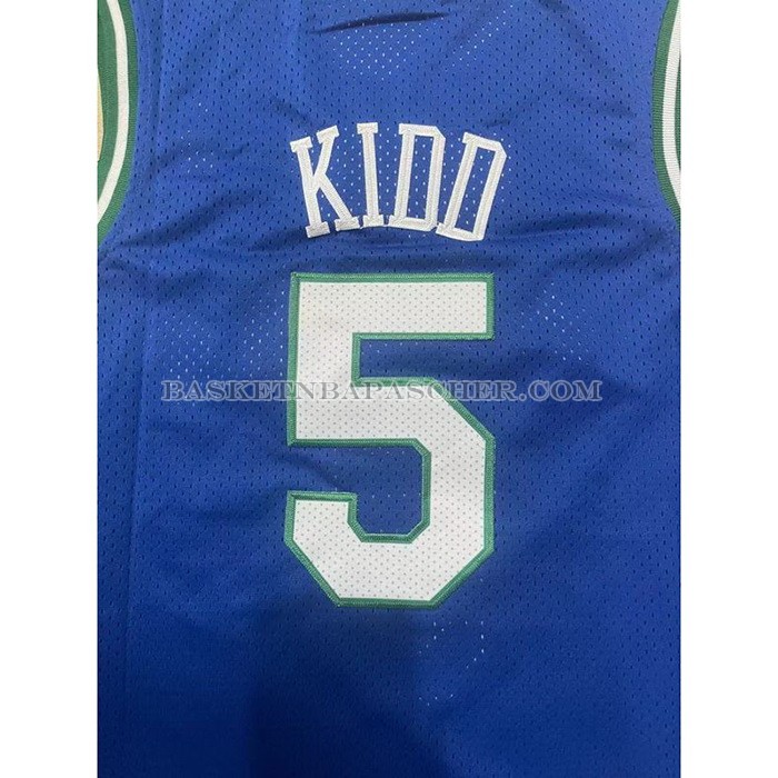 Maillot Dallas Mavericks Jason Kidd NO 5 Mitchell & Ness 1994-95 Bleu